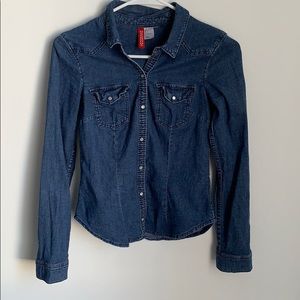 H&M Divided Blue Jean Shirt